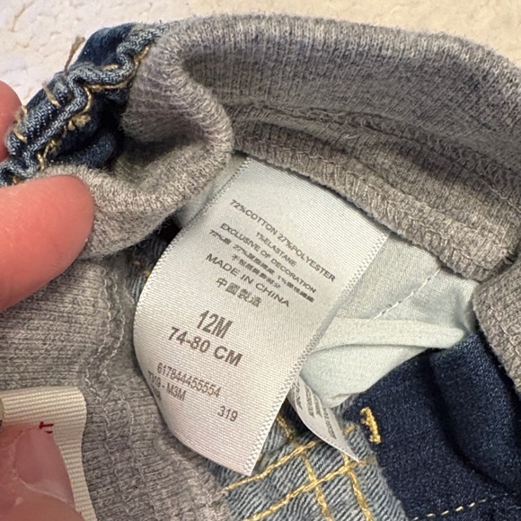 Levi’s 12M Baby Pant Set Grey Knit Jogger & 514 Straight Jean Pull On Style - Picture 5 of 8